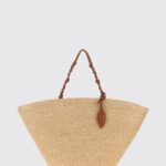 JIL SANDER Large Tangle Raffia Tote Bag with Braided Handle
