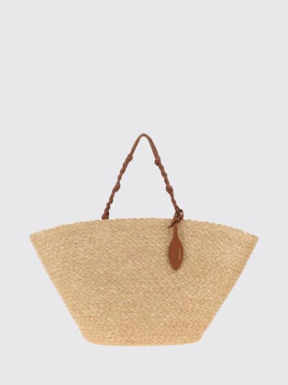 JIL SANDER Large Tangle Raffia Tote Bag with Braided Handle
