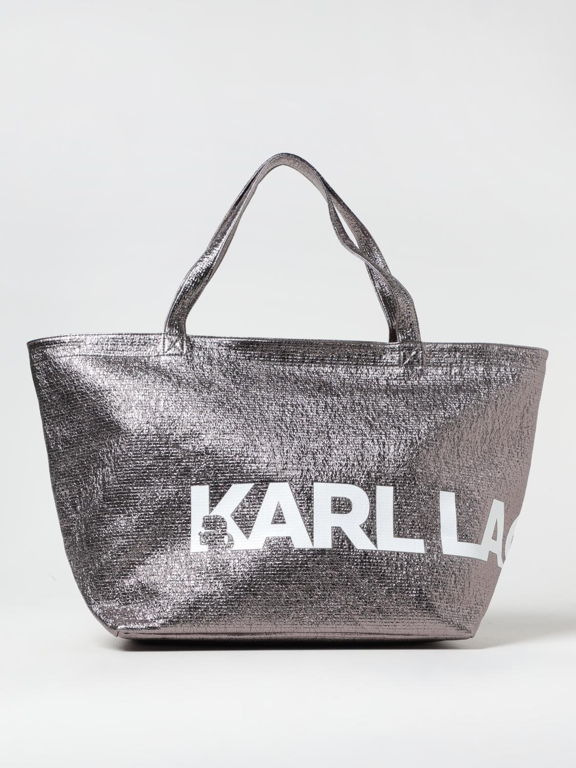 KARL LAGERFELD Tote Bag Woman color Grey