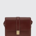 KHAITE Blake Crossbody Bag in Smooth Leather with Flap and Snap Closure