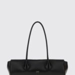 KHAITE Donna Shoulder Bag in Smooth Lambskin Leather with Double Handle