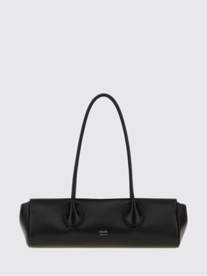 KHAITE Donna Shoulder Bag in Smooth Lambskin Leather with Double Handle