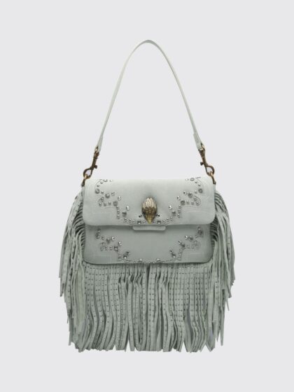 KURT GEIGER LONDON Oxford Fringed Rhinestone Leather Mini Shoulder Bag