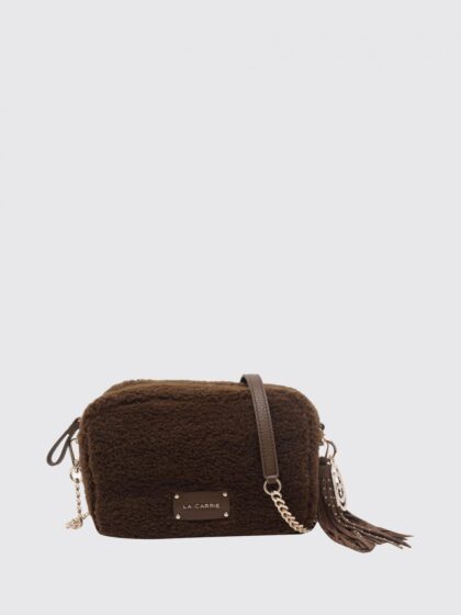 LA CARRIE Faux Fur Mini Camera Bag with Charms and Tassels