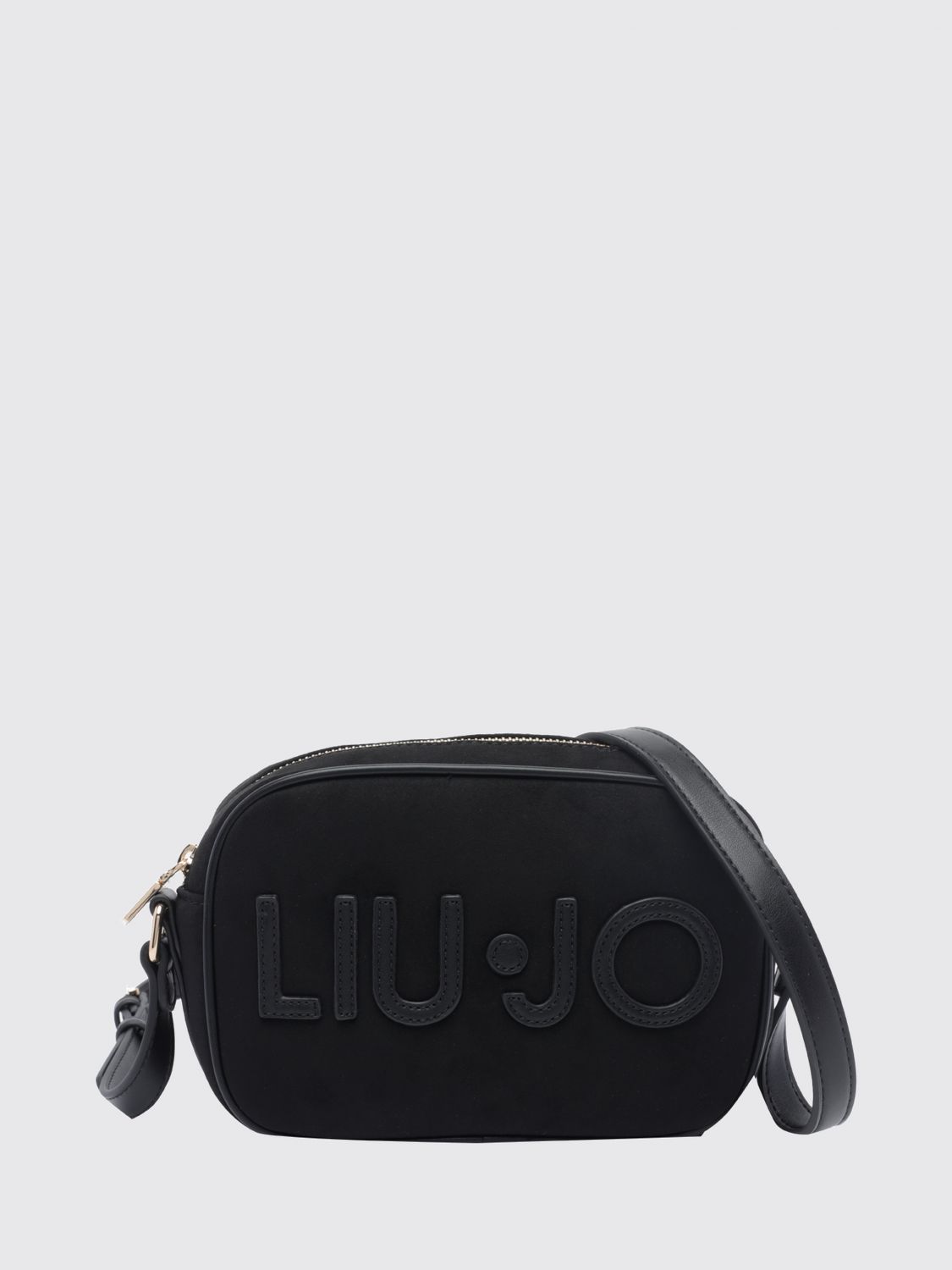 LIU JO Small Sueded Faux Leather Crossbody Bag with Tone-on-Tone Logo