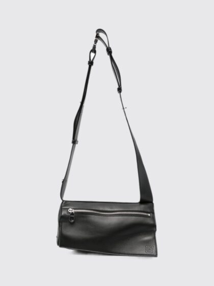 LOEWE Calfskin Leather Crossbody Belt Bag with Embossed Logo