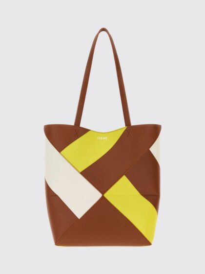 LOEWE Puzzle Fold Large Bicolour Calfskin Tote Bag