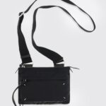 MAISON MARGIELA Small Nylon Crossbody Bag with White Stitch Logo