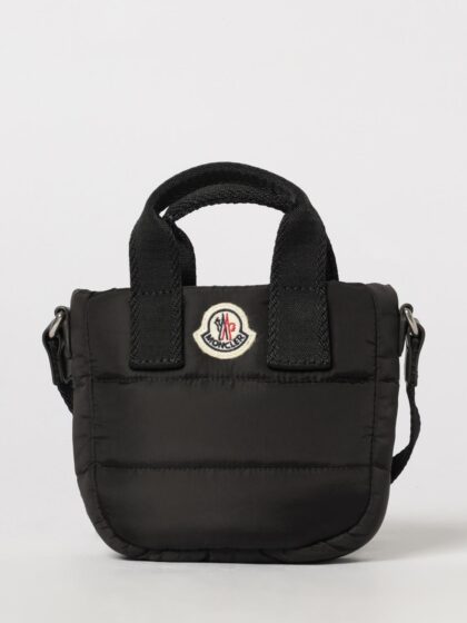 MONCLER Boy's Small Quilted and Padded Nylon Tote Bag with Logo