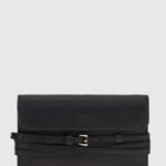MOSCHINO COUTURE Tie Me Leather Mini Crossbody Bag with Chain