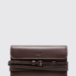 MOSCHINO COUTURE Tie Me Leather Mini Crossbody Bag with Chain