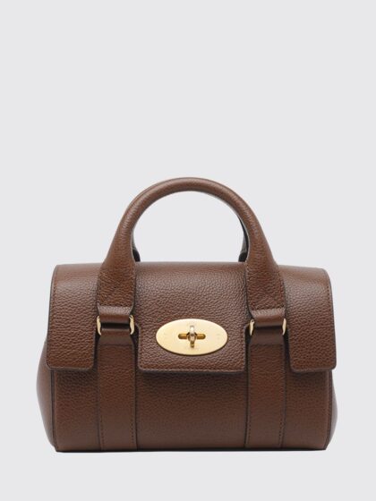 MULBERRY Mini Bayswater Grained Leather Satchel Bag with Removable Strap