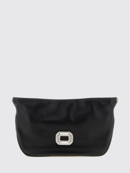ROGER VIVIER Pilgrim Leather Crossbody Bag with Jewel Buckle