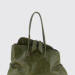THE ATTICO La Passeggiata Asymmetrical Leather Shoulder Bag