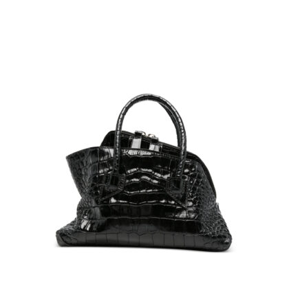 The Attico Mini La Passeggiata Crocodile-effect Tote Bag