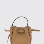 TORY BURCH Romy Mini Grained Leather Bucket Bag with Double T Logo