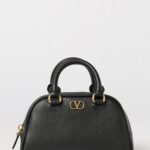 VALENTINO GARAVANI VLogo Signature Mini Bowling Bag in Grained Leather