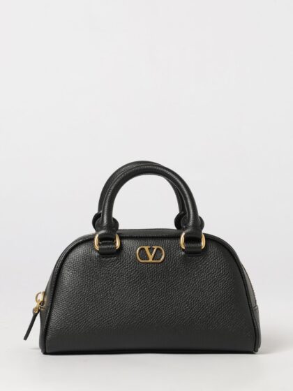 VALENTINO GARAVANI VLogo Signature Mini Bowling Bag in Grained Leather