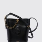 VERSACE Medusa '95 Leather Mini Bucket Bag with Metal Mesh