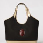 VERSACE Rivière Large Linen and Cotton Tote Bag with Medusa Logo