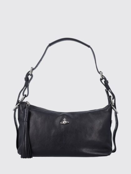 VIVIENNE WESTWOOD Emma Calfskin Shoulder Bag with Orb Logo